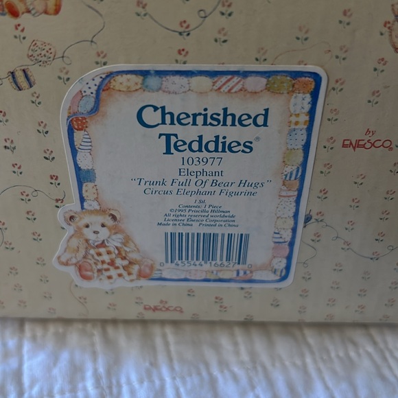 Vintage 1995 Cherished Teddies Collectible bear figurine- #103977 — “Elephant” - Picture 8 of 9